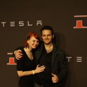 Judd & I at the Tesla event. I was so excited I could barely handle it.